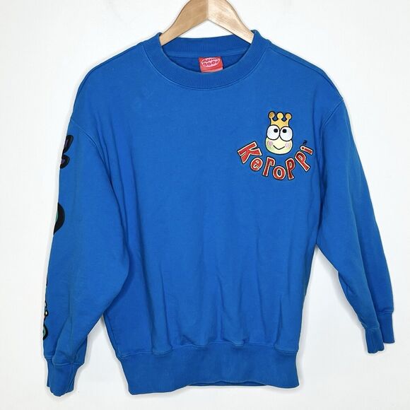 Sanrio x Dumbgood Keroppi Sweatshirt Womens XS King Graphic Crewneck Hello Kitty - Picture 2 of 10